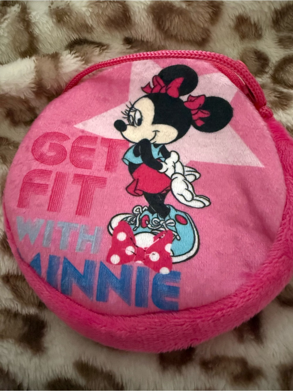 Disney Minnie Mouse Pink Kids Pouch with Blue Accents